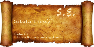 Sikula Enikő névjegykártya