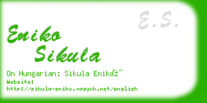 eniko sikula business card